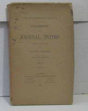 Fragments d'un journal intime tome II. Amiel Henri Frédéric