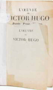 L'oeuvre de victor hugo / poesie-prose -theatre/ choix notices et notes critiques