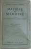 Matière et mémoire. Bergson Henri