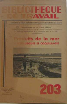 Bibliothèque de travail N°203: produits de la mer. Collectif