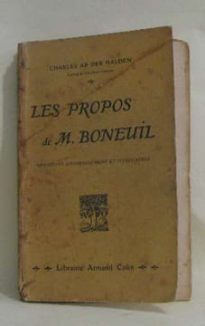 Les propos de m.boneuil. Ab Der Halden Charles