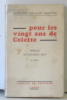 Pour les vingt ans de colette. Levallet Montal Monique