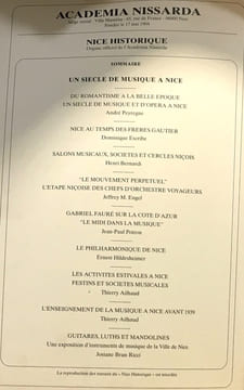 Nice historique 3 numéros: 1994-n°2/3 un siècle de musique à Nice + 1998 n°3 Commerce et Port-Franc + 1999 n°1/2 Villefranche un destin maritime. ...