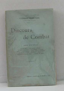 Discours de combat. Brunetière Ferdinand