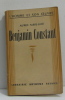 Benjamin constant (l'homme et son oeuvre). Fabre-luce