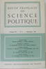 Revue française de Science Politique volume XI. Collectif (Debré  Le Lannou  Marette  Ranney  Mathiot)
