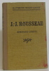 Jean-jacques ROUSSEAU. morceaux choisis avec une introduction et des notes par Daniel Mornet. Rousseau  Mornet