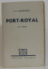 Port-royal I (tome premier seul). Sainte-beuve