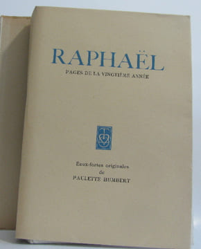 Raphael pages de la vingtième année eaux fortes originales de paulette humbert. Lamartine
