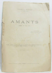 Amants comédie en cinq actes