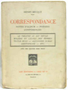 Correspondance Notes D'album Poésies Conférences