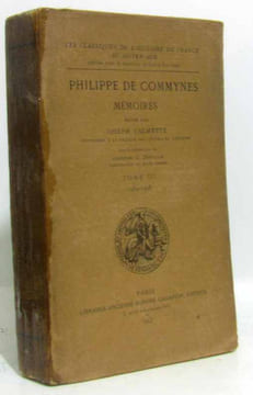 Philippe de commynes - memoires edites par joseph calmette avezc la collaboration de chanoine g.durville - tome III (1484-1498) (tome troisième). ...