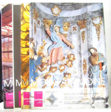 4 magazines: Mon patrimoine: Les chemins du baroque en Savoie (dec.91) - Retable de Flandre (mai 91) - grand théâtre de Bordeaux (mars 91) - site ...