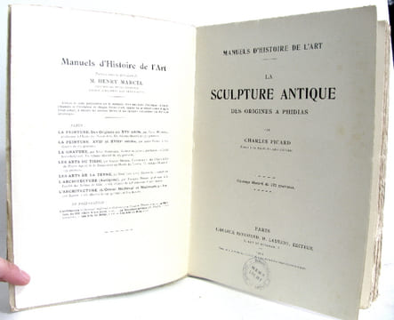 Manuels D'histoire De L'art. La Sculpture Antique Par Charles Picard (Avec 121 Gravues). Charles Picard