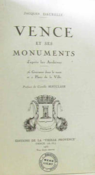 Vence et ses monuments d'après les archives (hommage de l'auteur). Daurelle