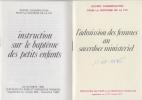 L'admission des femmes au sacerdoce ministériel instruction sur le baptême des petits enfants. Sacrée Congrégation Pour La Doctrine De La Foi