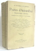 2 volumes; Poètes d'aujourd'hui morceaux choisis. accompagnés de notices biographiques et d'un essai de bibliographie . tome 1er et 2eme. Ad Van Bever ...