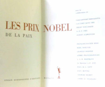Les prix nobel de la Paix