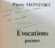 Évocations poèmes (avec hommage de l'auteur). Monfort