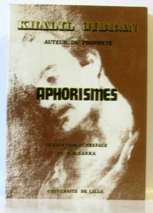 Aphorismes - Traduction et préface de N.M. Zakka