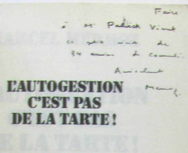 L'autogestion c'est pas de la tarte - hommage de l'auteur