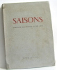 Saisons almanach des lettres et des arts été 1945. 