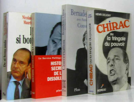 10 livres politique autour de Jacques Chirac dont: le résident de la république La république des cadets; le dauphin et le régent; de si bons amis; ...