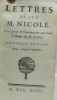 Lettres de feu M. Nicole pour servir de continuation aux deux volumes de ses lettres. Nouvelle édition revue corrigée et augmentée (suite du tome VIII ...