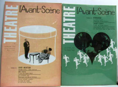 2 numéros de L'avant scène: n°241 1er avril + n°242 15 avril 1961