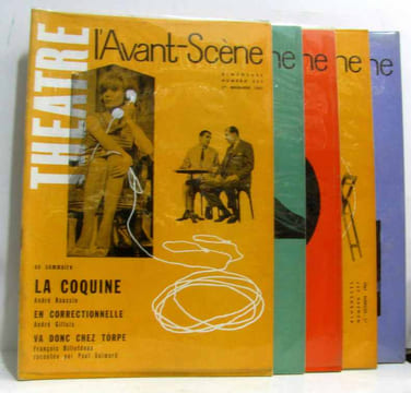 6 numéros de L'avant scène: n°251 15 oct. + n°252 1er nov + n°253 15nov + n°254 1 dec. + n°255 15 dec 1961+ n°256 1er janv 1962. Collectif