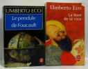 Le Pendule de Foucalt + Le nom de la rose (2 volumes). Umberto Eco