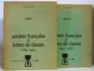 Société française et luttes de classes: tome premier: 1789-1914 + tome second: 1914-1967. Brancard