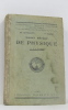 Cours abrégé de physique. Chassagny M.  Carré F