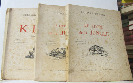 Le livre de la jungle - Le second livre de la jungle - Kim (lot de trois livres). Kipling Rudyard Reboussin Roger Et Fouqueray Ch. (illustrations)