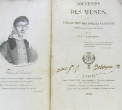 Souvenirs des Muses ou Collection des poètes François morts à la fleur de l'âge publiée par J.-B. Buisson. Buisson
