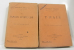 Le jardin d'épicure - Thais (lot de deux livres). France Anatole