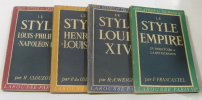 Arts styles et techniques (lot de 4 livres - le style empire Louis XIV henri IV - Louis XIII Louis-philippe et napoléon III). Francastel  Weigert  ...