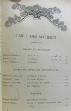 La contemporaine 1901-1902 en 4 vols - rangement par catégories: romans et nouvelles - contes et fantaisies humoristiques théâtre études littéraires ...