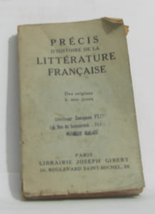 Précis d'histoire de la littérature française des origines à nos jours