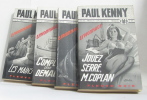 Les mains libres + Complot pou r demain + Les hommes de la nuit + Jouez serré Mr Coplan -- 4 romans de Paul Kenny. Kenny Paul