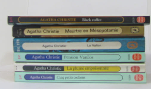 Black coffee - meurtre en mésopotamie - le vallon - pension vanilos - la plume empoisonnée - cinq petits cochons ( lot de 6 livres)