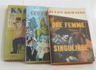 Lot de 3 livres Les copains - knock - une femme singulière. Romains Jules