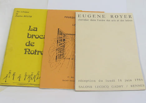 (Lot de 3 livres) La brocante de notre-dame - pourquoi la vie? - eugène royer chevalier dans l'ordre des arts et des lettres salons lecocq gadby ...