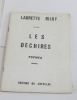 Les d&eacute;chir&eacute;s po&egrave;mes. Miry Laurette