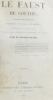 Le faust de Goethe traduction complète par Henri Blaze. Goethe  blaze (traduction)