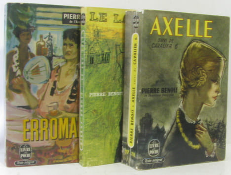 Erromango + Le lac salé + Axelle (suivi de cavalier 6) --- 3 livres. Pierre Benoit