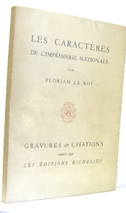 Les caractères de l'imprimerie nationale ou portrait d'une typographie historique