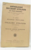 1er fascicule pays de langue française: Belgique - Canada - Suisse --- 2ème série mélodies populaires du folklore étranger - Anthologie du chant ...