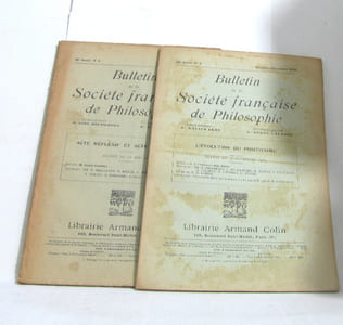 Bulletin de la société française de philosophie n°4 et n°5 (acte réflexif et acte créateur - l'évolution du positivisme)