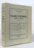 Pages choisies vers & prose extraits de toute l'oeuvre (1879-1927). Harel Paul